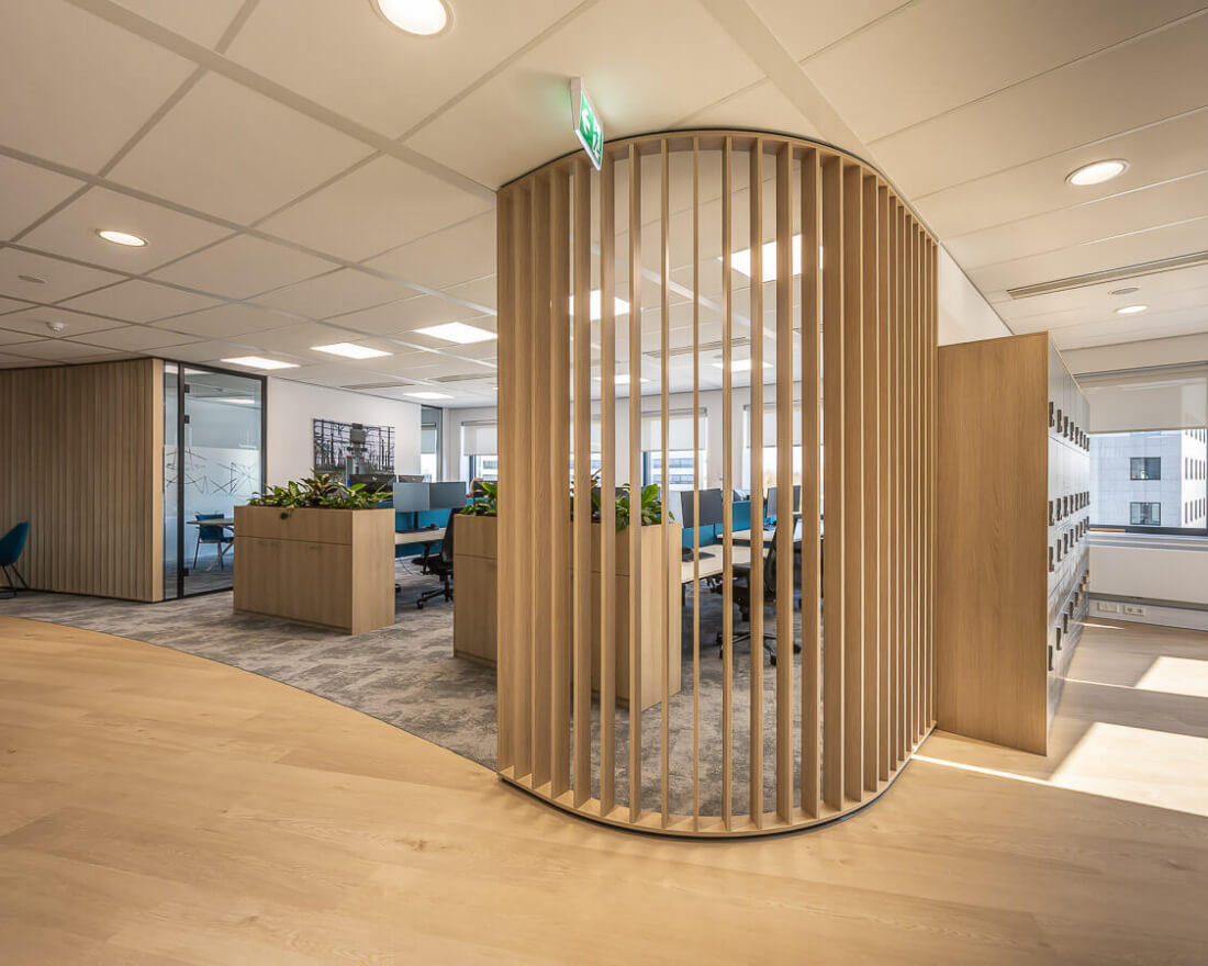 ronde lamellenwand op maat